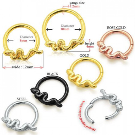 Circular Clicker Snake Black 1.2ø X 10mm - Img 2