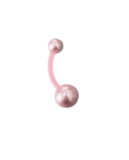 Piercing Ombelico in UV Perle Rosa - Img 3