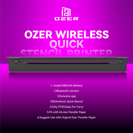 Stampante wireless Ozer + Rotolo stencil omaggio - Img 6
