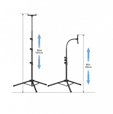Supporto per iPad Treppiede per Tablet da 4,5 a 13 Pollici - Img 2