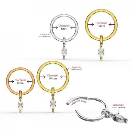 Hinged Segment Clicker Con Ciondolo Acciaio 1.0x8mm - Img 3