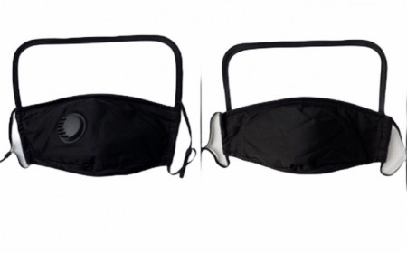 Mascherina In cotone con Visera staccabile lavabile Black 10 pezzi - Img 2