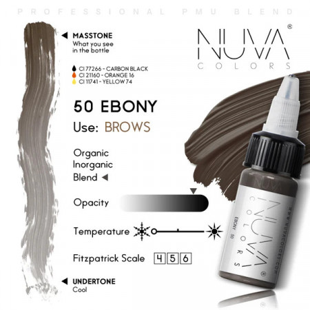 NUVA COLORS - 50 EBONY - 15ML (REACH COMPLIANT) - Img 2