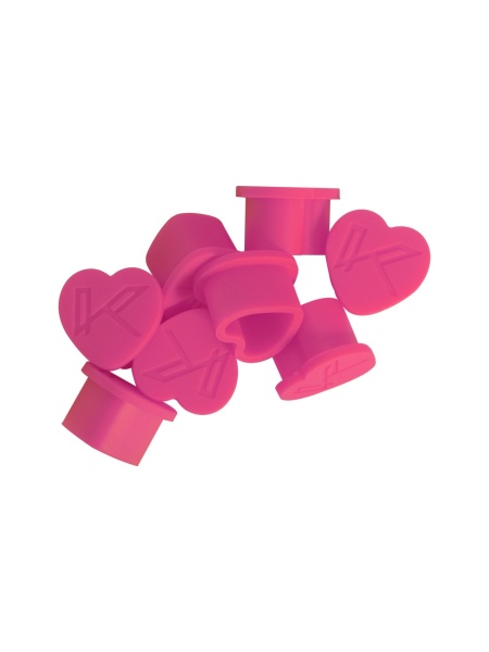 Tappini a Cuore in Silicone - Pink - 200 pezzi - Img 2