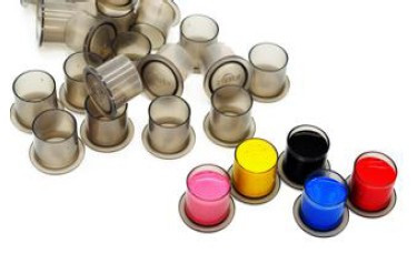 Tappini con la base piatta colore nero trasparente ¢14mm 1000 pz - Img 2