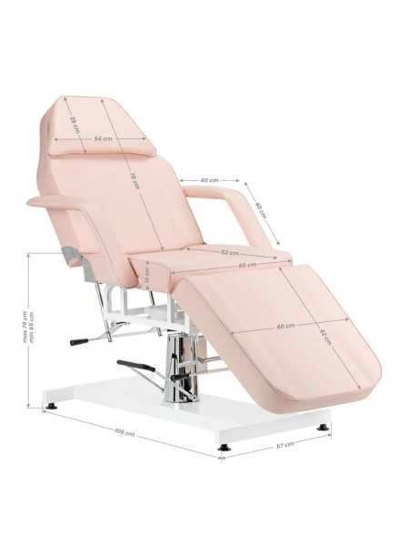 Poltrona estetica idraulica Tattoo Professionale Colore Rosa Light - Img 10