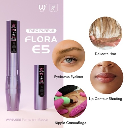 SET DELUXE FLORA E5 WIRELESS PMU MACHINE PURPLE - Img 6