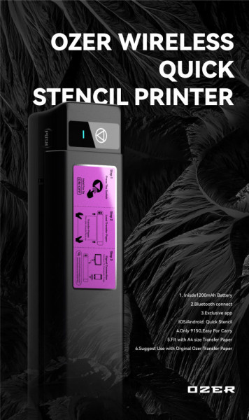 Stampante wireless Ozer + Rotolo stencil omaggio - Img 8