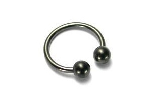 Bilanciere Circolare Interno in Acciaio Nero 3mmx13mm