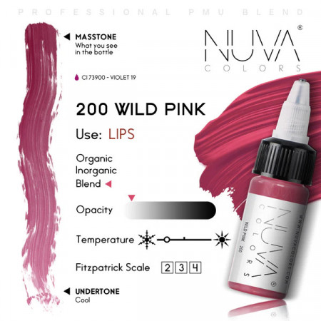 NUVA COLORS - 200 WILD PINK - 15ML (REACH COMPLIANT) - Img 2
