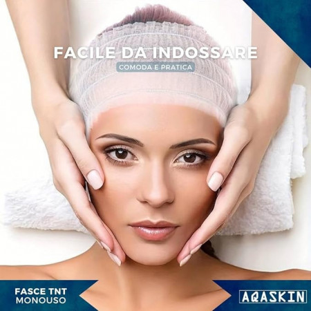 Fasce Elastiche Capelli Monouso in TNT - Imbustate Singolarmente 100 Unità