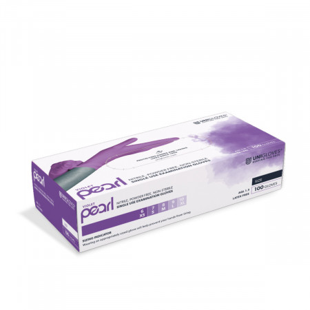 Unigloves Guanti In Nitrile Violet Pearl 100 pezzi Taglia XS - Img 2