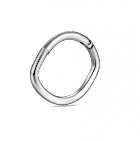 Surgical Steel Oval Shape Classic Hinged Segment Clicker Ring 1.2x10mm