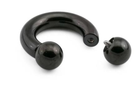 Bilanciere Circolare Interno in Acciaio Nero 6mm (2g)x 16mm - Img 2