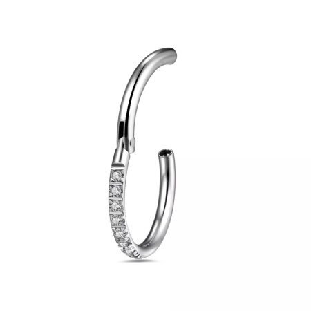Circular Clicker Silver con Brillantino bianco 1.0ø X 7mm - Img 2