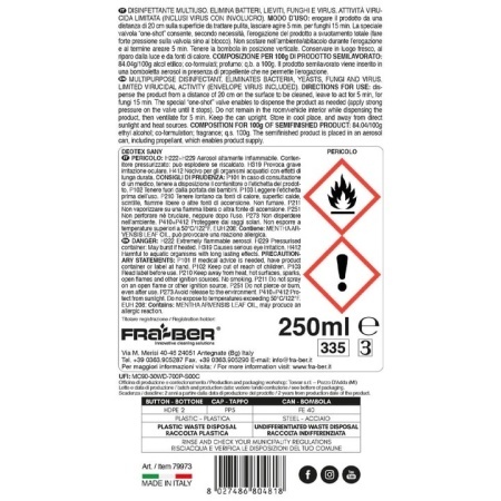 Spray Disinfettante Multiuso universale 250ml - Img 2