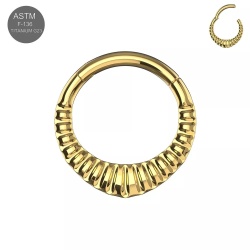 Clicker G23 Titanio intagliato a goccia Oro