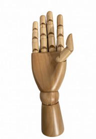 Mano in legno da disegno con pennarelli 25x10cm - Img 3