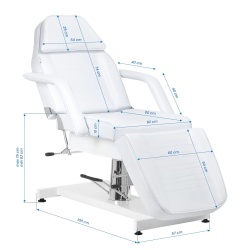 Poltrona estetica idraulica Tattoo Professionale Colore Bianco - Img 10