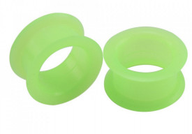 Tunnel in silicone Verde 18 mm