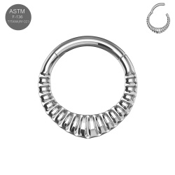 Clicker G23 Titanio intagliato a goccia