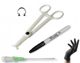 Kit per Piercing (Mini Circular Barbell 8mm, ø1,2mm )