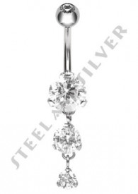 Piercing per Ombelico Pendente Argento 1.6x08mm