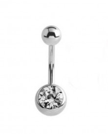 Piercing sterile Ombelico Bianco 1,2 cm 1.6mm - 10 pezzi