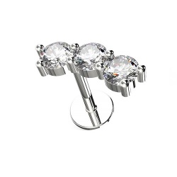Triplo Gioiello Acciaio chirurgico Helix Tragus Piercing Orecchio