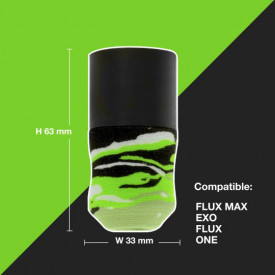 FK IRONS DISPOSABLE FOAM GRIP LIME CAMO 33MM FLUX CLASSIC - BOX OF 24 PCS - Img 2