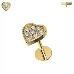 Gioiello a Cuore Oro Helix Tragus 1.2x6mm
