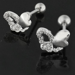 Gioiello Farfalla Cuore Helix Trago Piercing orecchio - Img 3