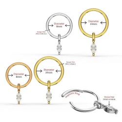 Hinged Segment Clicker Con Ciondolo Oro 1.0x10mm - Img 3