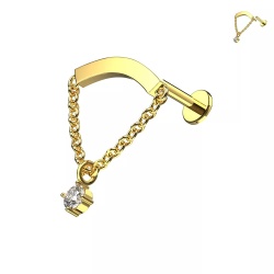 Labret con Ciondolo 1.2x7mm - Gold