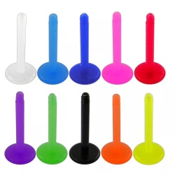 Labret In Teflon 1.2x8mm - WHITE - Img 2