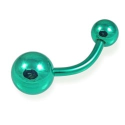 Piercing Ombelico in Acciaio Chirurgico Anodizzato Verde