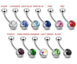 Piercing Ombelico in Acciaio Chirurgico con Gioiello Rainbow