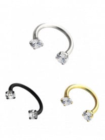 Septum Circular Steel Helix Tragus Piercing Ear Stud 1.2mm X 10mm