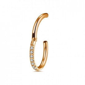 Circular Clicker Rose Gold con Brillantino bianco 1.2ø X 9mm