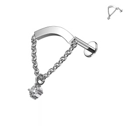 Labret con Ciondolo 1.2x7mm - Silver