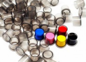 Tappini con la base piatta colore nero trasparente ¢11mm 500 pz