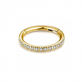 Circular Clicker Gold con Brillantino bianco 1.2ø X 8mm
