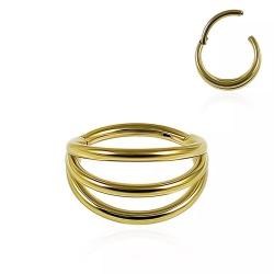 Clicker Triplo in Acciaio Chirurgico 1.2x8mm - Gold