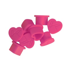 Tappini a Cuore in Silicone - Pink - 200 pezzi - Img 2