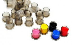 Tappini con la base piatta colore nero trasparente ¢14mm 1000 pz - Img 2