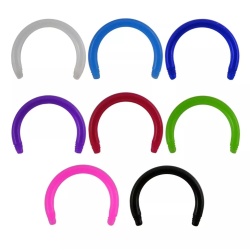 Circular Barbell In Teflon 1.2x10mm - BLACK - Img 2