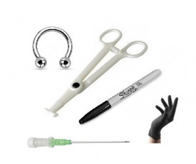 Kit per Piercing (Circular Barbell 10mm, ø1,2mm)