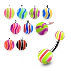 Piercing Ombelico in UV Multi Color n°6
