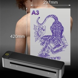 Stampante wireless A3/A4 Tattoo Thermal Printer + Rotolo stencil omaggio - Img 8