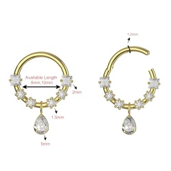 Clicker con Ciondolo 1.2x10mm - Gold - Img 2